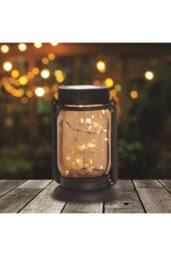 KDMD 2 Solar Glass Jars Warm White Copper Wire LED 10cmX16cm in Black - Size: 10 cmX16 cm - thumbnail 1