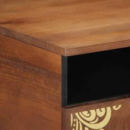 Berkfield Home Coffee Table 80x54x40 cm Solid Wood Mango in Brown - Size: 80 x 54 x 40 cm - thumbnail 6