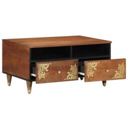 Berkfield Home Coffee Table 80x54x40 cm Solid Wood Mango in Brown - Size: 80 x 54 x 40 cm - thumbnail 1