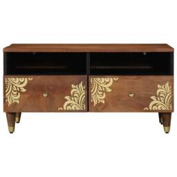 Berkfield Home Coffee Table 80x54x40 cm Solid Wood Mango in Brown - Size: 80 x 54 x 40 cm - thumbnail 3