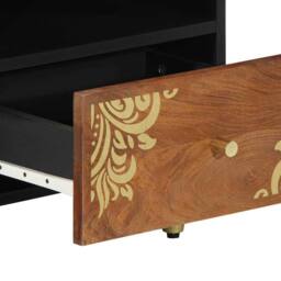 Berkfield Home Coffee Table 80x54x40 cm Solid Wood Mango in Brown - Size: 80 x 54 x 40 cm - thumbnail 7