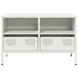 Berkfield Home TV Cabinet White 68x39x43.5 cm Cold-rolled Steel - thumbnail 5