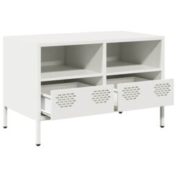 Berkfield Home TV Cabinet White 68x39x43.5 cm Cold-rolled Steel - thumbnail 4