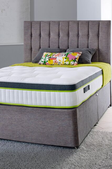 The Shire Bed Company Mode 1500 Count Pocket Sprung Tufted Mattress in White - Size: Double - image 1