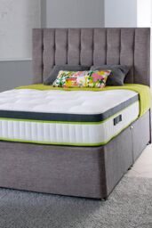 The Shire Bed Company Mode 1500 Count Pocket Sprung Tufted Mattress in White - Size: Double - thumbnail 1