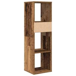 Berkfield Home Book Cabinet Old Wood 34x31x112 cm Engineered Wood in Brown - Size: 34 x 31 x 112 cm - thumbnail 6