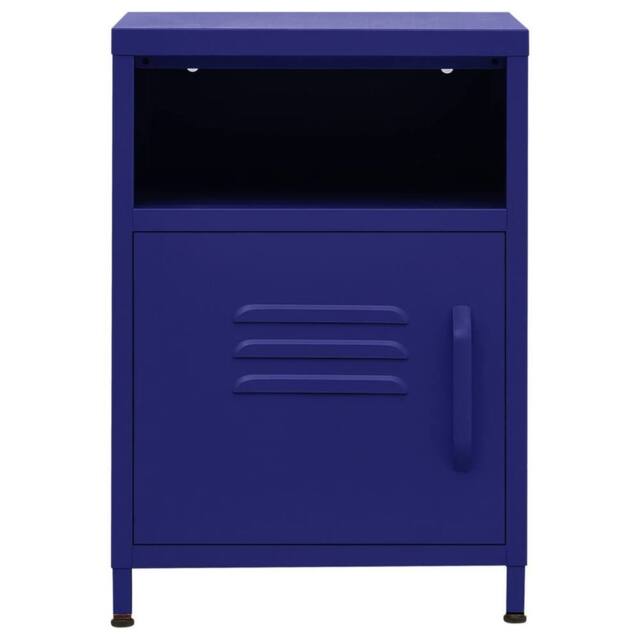 Berkfield Home Nightstand Navy Blue 35x35x51 cm Steel - Size: 35 x 35 x 51 cm - image 1