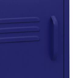 Berkfield Home Nightstand Navy Blue 35x35x51 cm Steel - Size: 35 x 35 x 51 cm - thumbnail 8