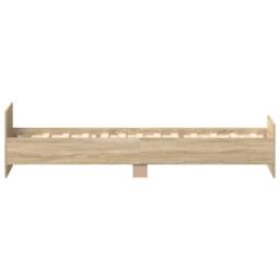 Berkfield Home Durable Bed Frame Sonoma Oak 75x190 cm Small Single Engineered Wood in Light Tan - thumbnail 6