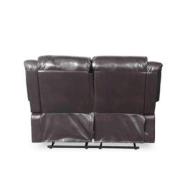 Furnishings For Less UK Cortland Leather Look 3 + 2 Sofa Suite Manual Reclining Brown - thumbnail 7