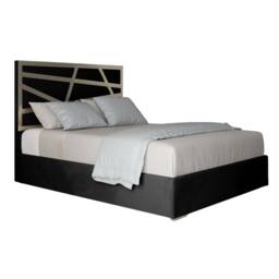 Casani Embleton Upholstered Soft Velvet Black Metal Designer Bed Frame - Size: Single - thumbnail 3