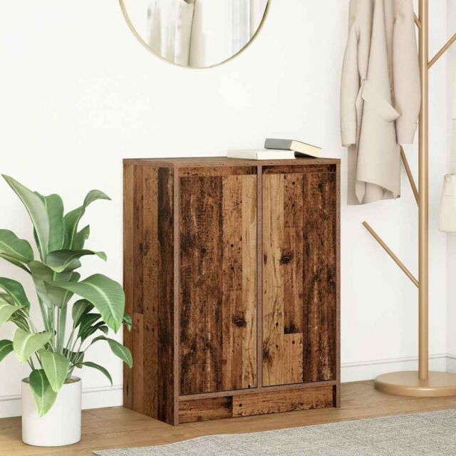 Berkfield Home Sideboard Old Wood 57x34x76 cm Engineered Wood in Brown - Size: 57 x 34 x 76 cm - image 1
