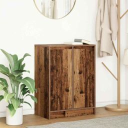 Berkfield Home Sideboard Old Wood 57x34x76 cm Engineered Wood in Brown - Size: 57 x 34 x 76 cm - thumbnail 1