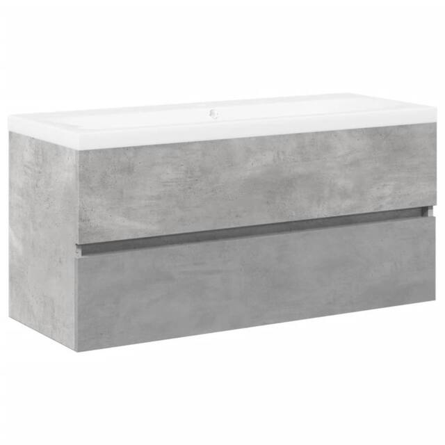 Berkfield Home 2 Piece Bathroom Furniture Set Concrete Grey Engineered Wood - image 1