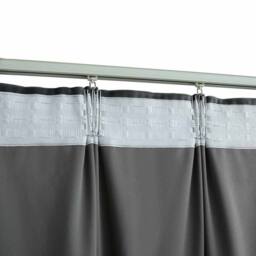 Berkfield Home Blackout Curtains 2 pcs with Hooks Velvet Anthracite 140x175 cm in Dark Grey - thumbnail 4