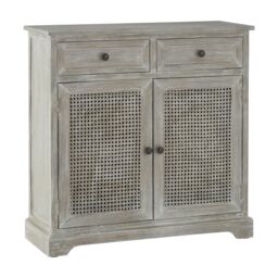Orsina 2 Drawer Cabinet, Pine Wood Colonial Vanity Storage for Shoe Rack, Bathroom, Home & Office, Delivered Fully Assembled in Grey - thumbnail 2