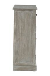 Orsina 2 Drawer Cabinet, Pine Wood Colonial Vanity Storage for Shoe Rack, Bathroom, Home & Office, Delivered Fully Assembled in Grey - thumbnail 3