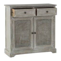 Orsina 2 Drawer Cabinet, Pine Wood Colonial Vanity Storage for Shoe Rack, Bathroom, Home & Office, Delivered Fully Assembled in Grey - thumbnail 5
