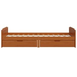 Berkfield Home Bed Frame with Drawers Honey Brown Solid Wood Pine 90x200 cm - thumbnail 5