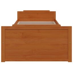 Berkfield Home Bed Frame with Drawers Honey Brown Solid Wood Pine 90x200 cm - thumbnail 4