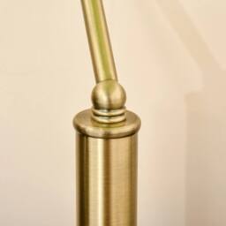 VOGREX Banker's Table Lamp w/ Antique Bronze Tone Base in Green - thumbnail 3