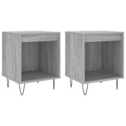 Berkfield Home Bedside Cabinets 2 pcs Grey Sonoma 40x35x50 cm Engineered Wood - Size: 40 x 35 x 50 cm - thumbnail 2