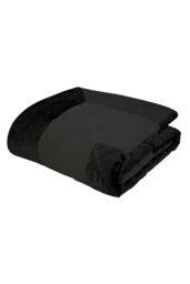Catherine Lansfield 'Lattice Cut Velvet' Bedspread in Black - thumbnail 3