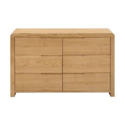 Cheshire Premium Arc 6 Drawer Wide Chest - Oak in Brown - thumbnail 9