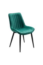 Living and Home Set of 4 Upholstered Dining Chairs in Green - thumbnail 4