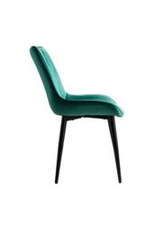 Living and Home Set of 4 Upholstered Dining Chairs in Green - thumbnail 6
