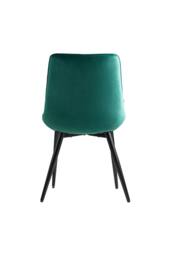 Living and Home Set of 4 Upholstered Dining Chairs in Green - thumbnail 8