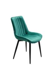 Living and Home Set of 4 Upholstered Dining Chairs in Green - thumbnail 5