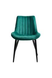 Living and Home Set of 4 Upholstered Dining Chairs in Green - thumbnail 7