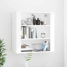 Berkfield Home Wall Cabinet White 80x33x80 cm Engineered Wood - Size: 80 x 33 x 80 cm