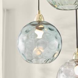 FurnitureboxUK Lake 3 Green Glass Globes Pendant Ceiling Light - thumbnail 6
