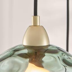 FurnitureboxUK Lake 3 Green Glass Globes Pendant Ceiling Light - thumbnail 5