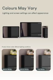 Home Discount Vida Designs 3 Drawer Shoe Storage Cabinet Rack Organizer in Black - thumbnail 7