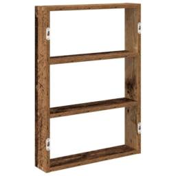 Berkfield Home Wall Shelf Old Wood 43x9x60 cm Engineered Wood in Brown - Size: 43 x 9 x 60 cm - thumbnail 6