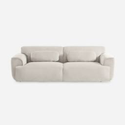 sweeek 3-seater Corduroy Sofa in Beige - thumbnail 2