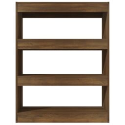 Berkfield Home Book Cabinet/Room Divider Brown Oak 80x30x103 cm Engineered wood - Size: 80 x 30 x 103 cm - thumbnail 3