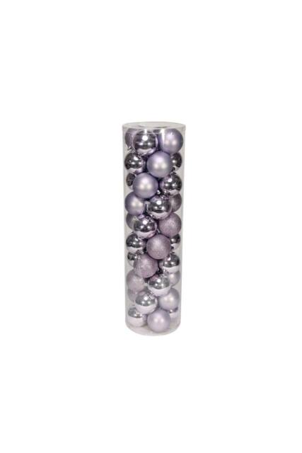 KDMD 48 Lilac Baubles in MattShiny & Glitter Finish 8cm - image 1