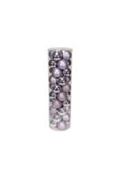 KDMD 48 Lilac Baubles in MattShiny & Glitter Finish 8cm - thumbnail 1