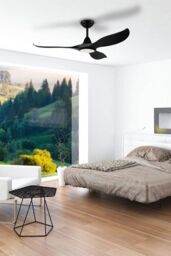 Eglo Cirali 52 Metal 5 Speed Ceiling Fan Light - Bulb Included in Black - thumbnail 2