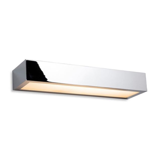 Netlighting Zulu Bathroom Down Light LED Wall Light 300mm Chrome with Opal Glass Diffuser IP44 in Grey