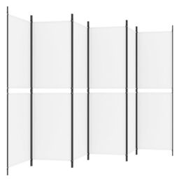 Berkfield Home 6-Panel Room Divider White 300x180 cm Fabric - thumbnail 5
