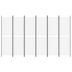 Berkfield Home 6-Panel Room Divider White 300x180 cm Fabric - thumbnail 3