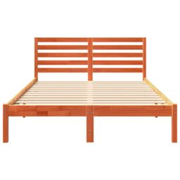 Berkfield Home with Headboard Wax brown 120 x 200 cm Solid pine wood - thumbnail 6
