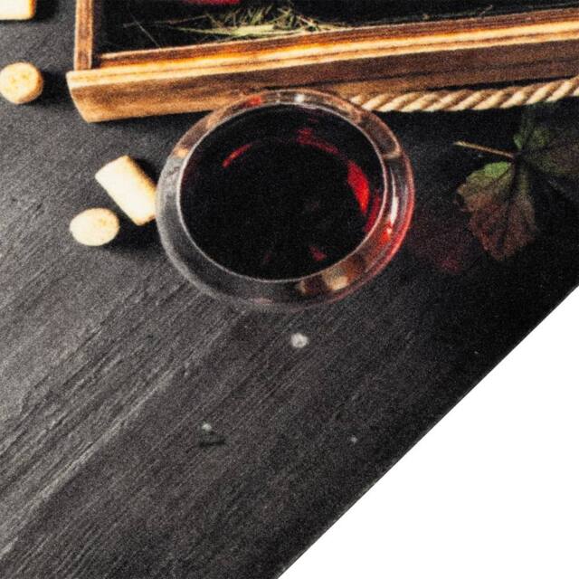 Berkfield Home Kitchen Rug Washable Wine Bottle 45x150 cm Velvet in Grey - image 1