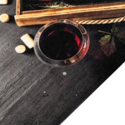 Berkfield Home Kitchen Rug Washable Wine Bottle 45x150 cm Velvet in Grey - thumbnail 1
