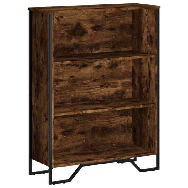 Berkfield Home Bookcase Smoked Oak 80x31x106 cm Engineered Wood in Brown - Size: 80 x 31 x 106 cm - image 1